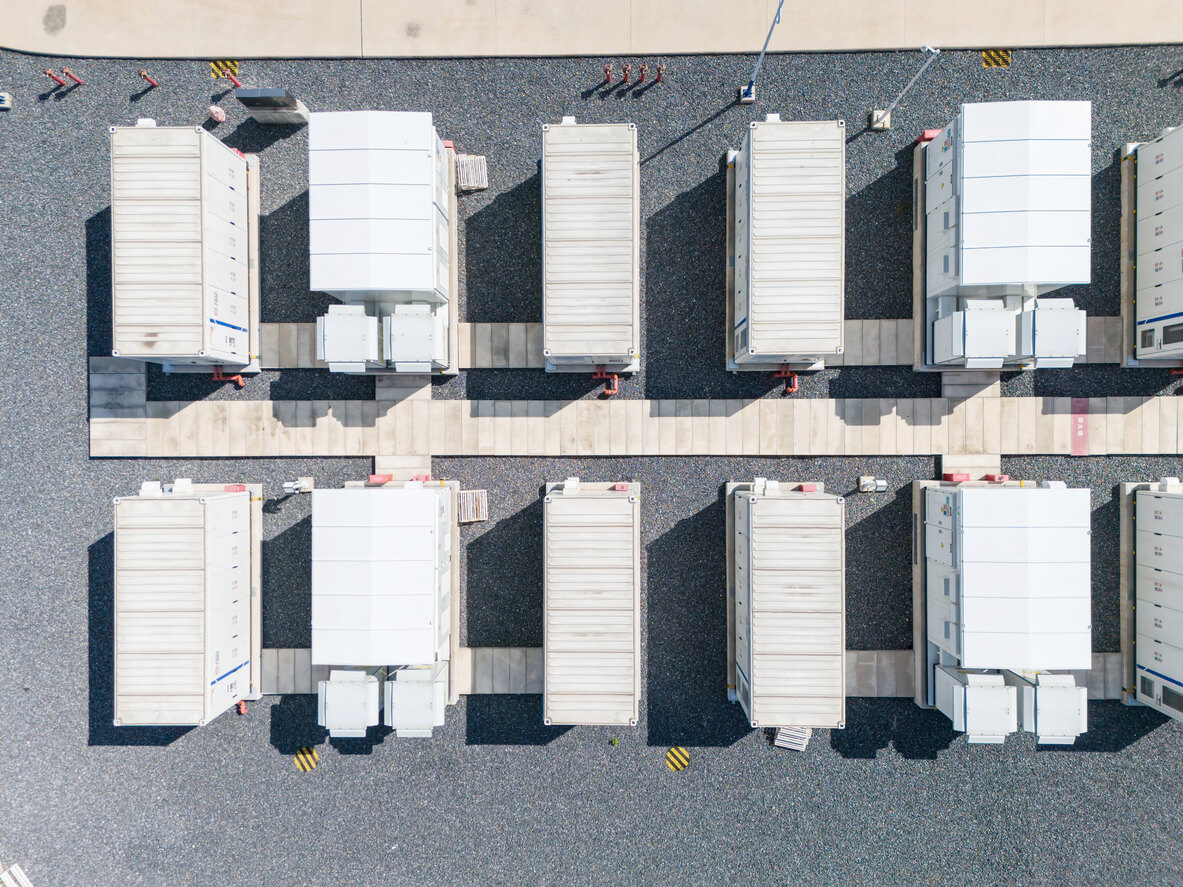 Aerial view of a microgrid